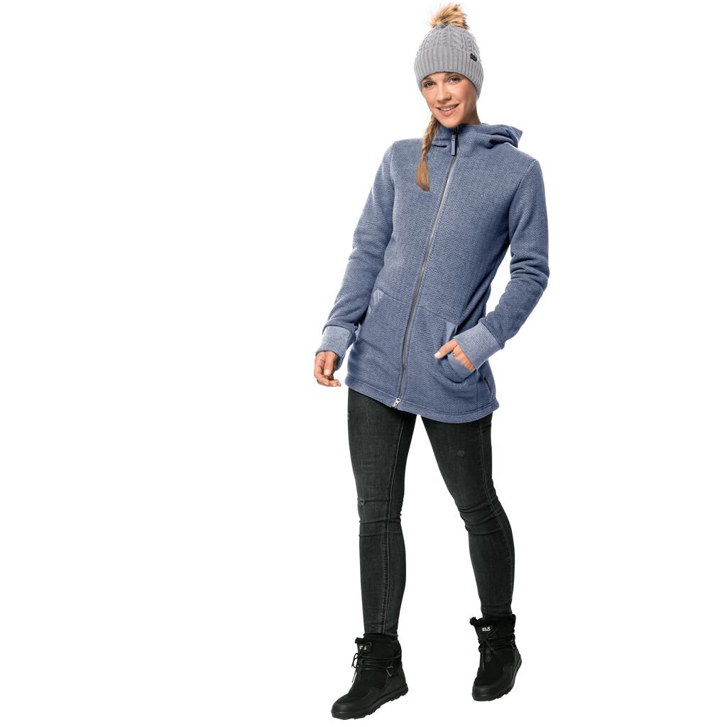 Jack Wolfskin PATAN LONG Vestes Femme Lavage Bleu - IJEWRZD-31